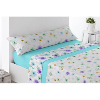 Juego De Sábanas Invierno Afelpadas Pirineo Suave Gondy Cama 150cm Azul Donegal