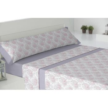 Juego De Sábanas Cuatro Piezas Donegal Cachemire Cama 150 Cm + 2 Fundas De Almohada Malva