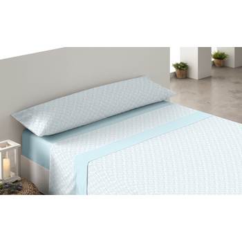 Juego De Sábanas Tres Piezas Donegal Guby Cama 90 Cm Aqua