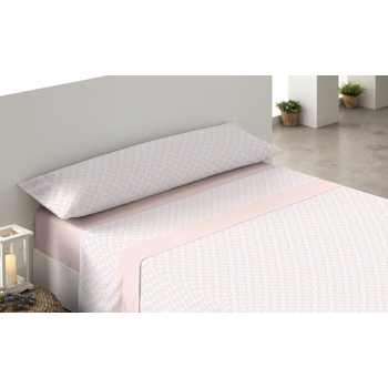 Juego De Sábanas Tres Piezas Donegal Guby Cama 135 Cm Rosa