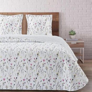 Colcha Bouti Estampada + Cojines Reversible Dots Cama 90cm 180x260cm con  Ofertas en Carrefour