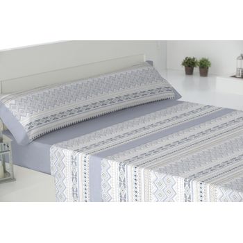 Juego De Sábanas Tres Piezas Coralina Milos Cama 150 Cm Gris con Ofertas en  Carrefour