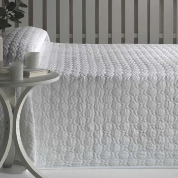 Colcha Bouti Jacquard Palma Cama 90cm Blanco Donegal Collections