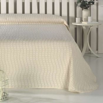 Colcha Edredon Con Volante Allure Perla 135 con Ofertas en Carrefour