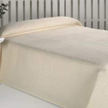 Colcha primavera verano beige 180 x 260 cm cama 90 COLCHASROMBOS