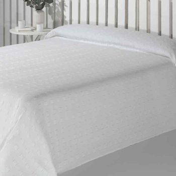 Colcha Pique Modelo Samba Gris Cama 135 Cm. con Ofertas en Carrefour