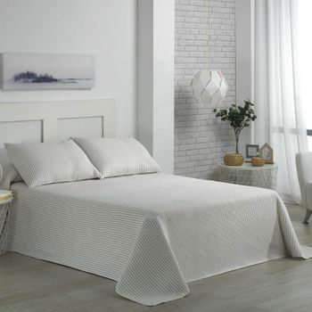 Colcha Lisa + Cojines Acolchada Cama 150 Beige 250x260cm con Ofertas en  Carrefour