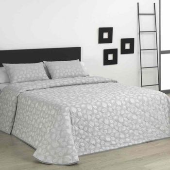 Colcha Bouti Acolchada Fulle Cama 150cm Gris Donegal Collections