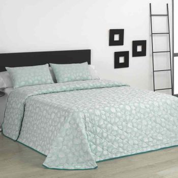 Colcha Bouti Acolchada Fulle Cama 90cm Aqua Donegal Collections