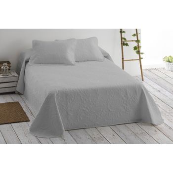 Colcha Bouti Reversible + Cojines Cel Gris Cama De 150cm 250x260cm