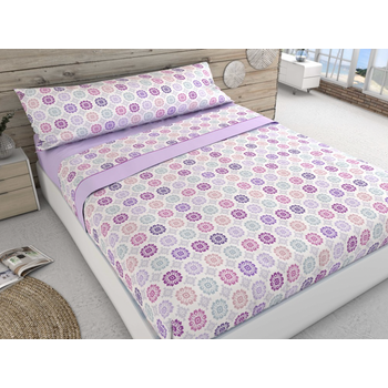 Juego De Sábanas 100% Algodón Góndola Piedra Cama 150cm + 2 Almohadas  Donegal Collections con Ofertas en Carrefour