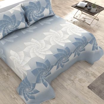 Colcha Bouti Estampada + Cojines Huly Cama De 90cm 180x260cm