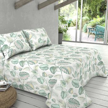 Colcha Bouti Estampada + Cojines Fic Cama De 90cm 180x260cm