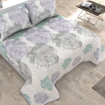 Colcha Bouti Estampada + Cojines Print Cama De 90cm 180x260cm