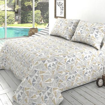 Colcha Estampada Reversible Cosida Patry Teja Cama 135 Cm - 235x270 Cm con  Ofertas en Carrefour