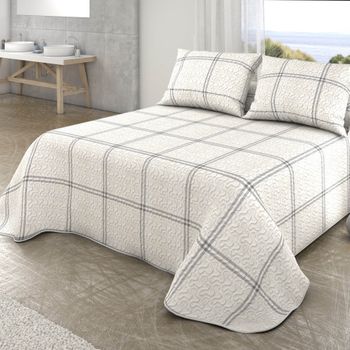 Colcha De Invierno Borreguito + Cojines Camomila Gris Cama 135cm 235x260cm  Donegal Collections con Ofertas en Carrefour