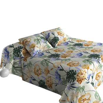 Colcha Bouti Estampada + Cojines Flowy Cama De 150cm 250x260cm