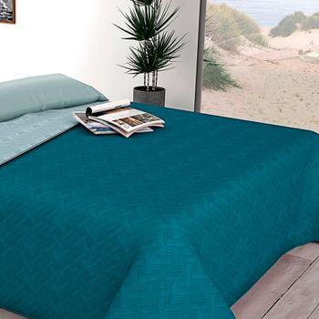 Juego De Sábanas Algodón Combinado Mery Aqua Cama 150cm + 2 Almohadas  Donegal Collections con Ofertas en Carrefour