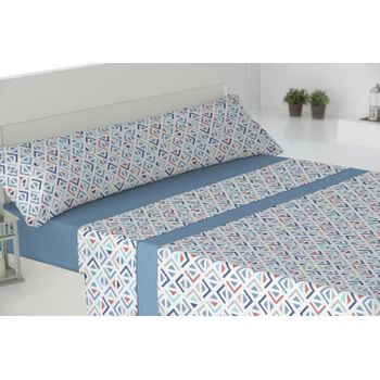 Juego De Sábanas Tres Piezas Usuhaia Cama 90cm Azul