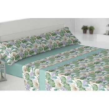 Juego De Sábanas Tres Piezas Chile Cama 90cm Aqua