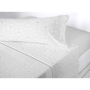 Juego De Sábanas Tres Piezas Coralina Goly Cama 105 Cm Gris con Ofertas en  Carrefour