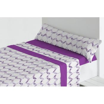 JUEGO SÁBANAS CORALINA ESTAMPADO HOJAS (Cama 105:180x270, MULTI