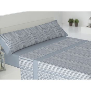 Juego De Sábanas Digital Indygo Azul Cama 90cm