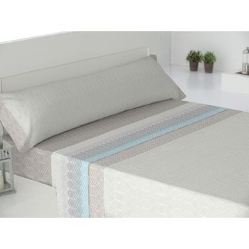 Juego De Sabanas 3 Piezas Franela Invierno Austin Cama De 90 Cm Beige