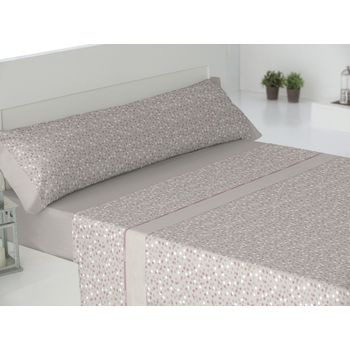 Juego De Sabanas 3 Piezas Franela Invierno Monza Cama De 135 Cm Beige