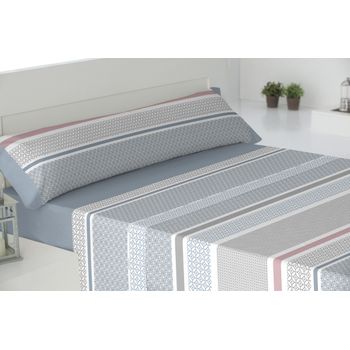 Juego De Sabanas 3 Piezas Franela Invierno Baku Cama De 105 Cm Azul