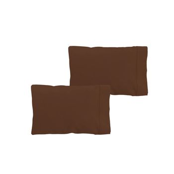 Set Dos Fundas De Almohada Donegal 70cm O Cama 135cm Marron