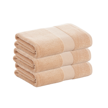 Pack 3 Toallas  Beige Ducha De Algodón Donegal 70x140 Cm