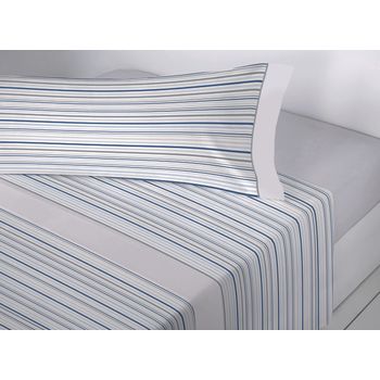 Vipalia - Juego De Sábanas De Franela 100% Algodón. Cama 180 Cm. Rombos  Gris con Ofertas en Carrefour