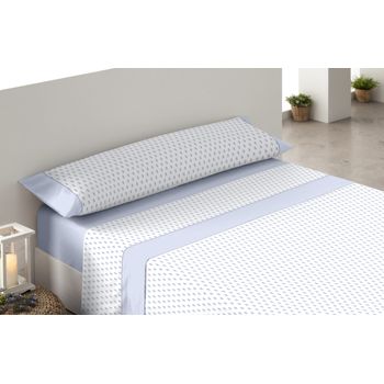 Vipalia - Juego De Sábanas De Franela 100% Algodón. Cama 105 Cm. Ramas Azul  con Ofertas en Carrefour