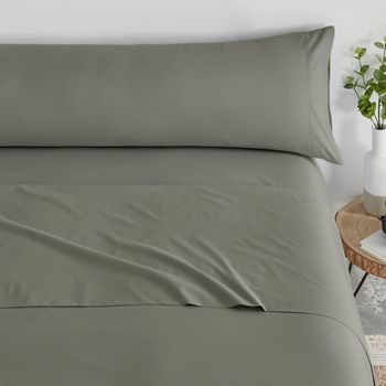 Juego De Sábanas Liso 3 Piezas Cama 135cm Verde Tacto Extrasuave Donegal Collections