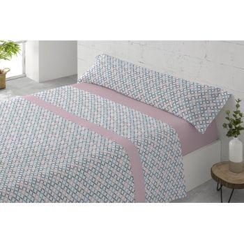 Juego De Sábanas Tres Piezas Cama De 135 Anillo Rosa Donegal