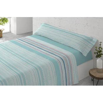 Juego de Sábanas 3 Piezas Donegal Carpeta Cama 90 cm Marrón - Conforama