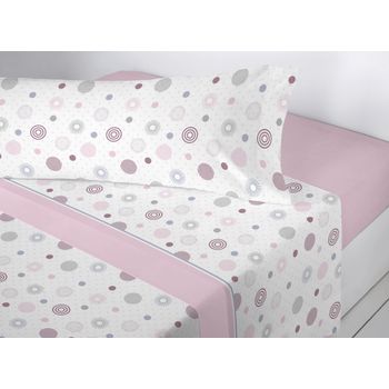 Juego De Sábanas Invierno Coralina Sky Rosa Cama 90cm Donegal