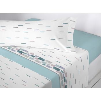 Juego De Sábanas Invierno Coralina Sea Aqua Cama 90cm Donegal