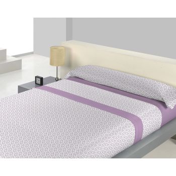 Juego 3 Sábanas (Cama 90-90x190/200cm, Lila) - Tienda Eurasia