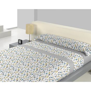 Acomoda Textil – Juego de Sábanas Térmicas de Pirineo. Sábanas de Invierno  Tejido Polar para Cama Individual y Matrimonio. (Pinatar Azul, 150 cm)