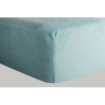 Sábana Bajera Ajustable Coralina Aqua Cama 135cm Dc Home