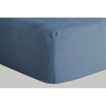 Sábana Bajera Ajustable Coralina Azulón Cama 135cm Dc Home