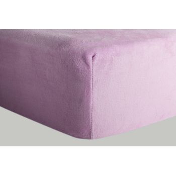 Sábana Bajera Ajustable Coralina Malva Cama 135cm Dc Home