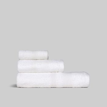 Pack 3 Toallas Blanco (30x50cm, 50x100cm Y 70x140cm) Donegal Collections