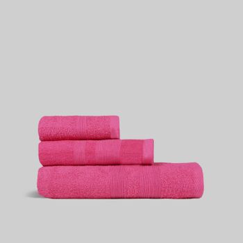 Pack 3 Toallas Rosa Ducha De Algodón Donegal 70x140 Cm con Ofertas