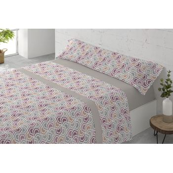 Juego De Sábanas Tres Piezas Cama De 150cm Diania Beige Donegal