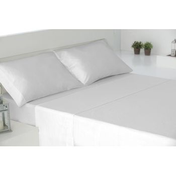 Juego Sábanas Cuatro Piezas 100% Algodón Blanco Cama 150cm Donegal Collections