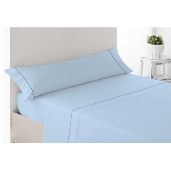 Juego De Sábanas Liso Tres Piezas Azul Cama De 120cm Donegal Collections