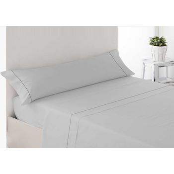 Juego De Sábanas Liso Tres Piezas Gris Cama De 135cm Donegal Collections